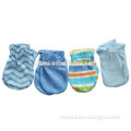 high level organic cotton skin care print stripe pure color baby glove set